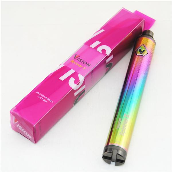 Rainbow Vape 510 Thread Pen Battery: Vision Spinner II 1650mAh Rainbow Vape 510 Thread Pen Battery: Vision Spinner II 1650mAh