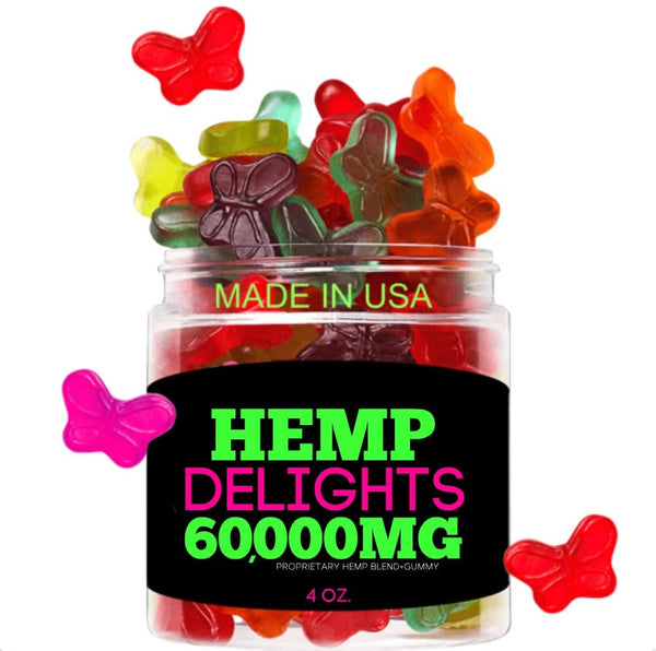 Natural Hemp Gummies: 4 OZ Fresh Fruity Gummies | Made In USA