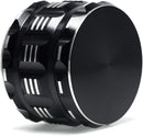 4-Layer Flower Herb Mill Grinder | Black W/ White Lines