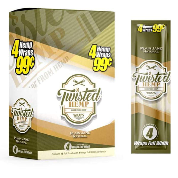 60-Wraps: Twisted Hemp Wraps | Plain Jane Natural Flavor