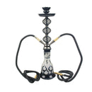20" Tall Glass Dab Rigs (Narguile-Shisha) Black/White | Water Bong Pipes - V-Station Store