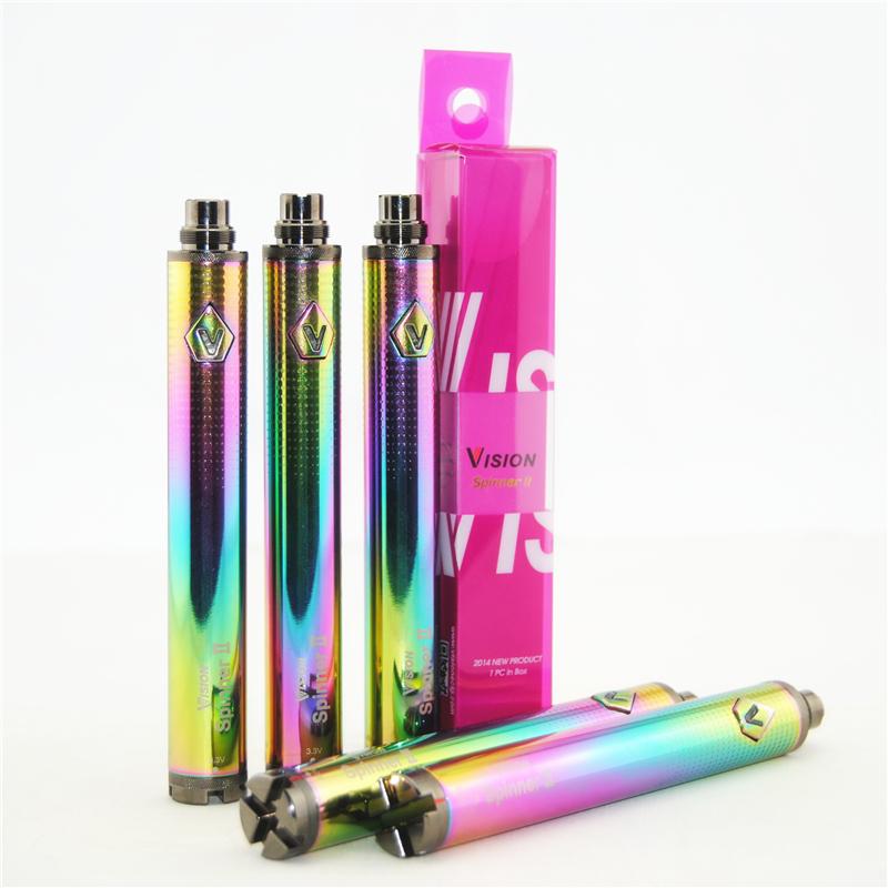 Rainbow Vape 510 Thread Pen Battery: Vision Spinner II 1650mAh Rainbow Vape 510 Thread Pen Battery: Vision Spinner II 1650mAh