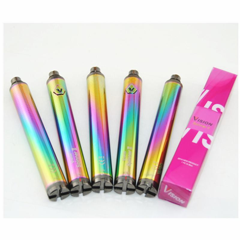 Rainbow Vape 510 Thread Pen Battery: Vision Spinner II 1650mAh Rainbow Vape 510 Thread Pen Battery: Vision Spinner II 1650mAh