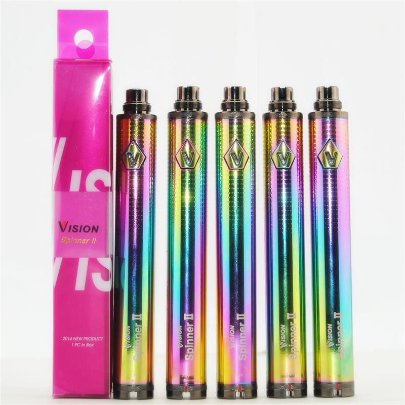 Rainbow Vape 510 Thread Pen Battery: Vision Spinner II 1650mAh Rainbow Vape 510 Thread Pen Battery: Vision Spinner II 1650mAh
