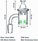 BHZT 14mm Quartz Glass Set, 100% Made of Quartz, with Silicone Container 25MM A - V-Station Store