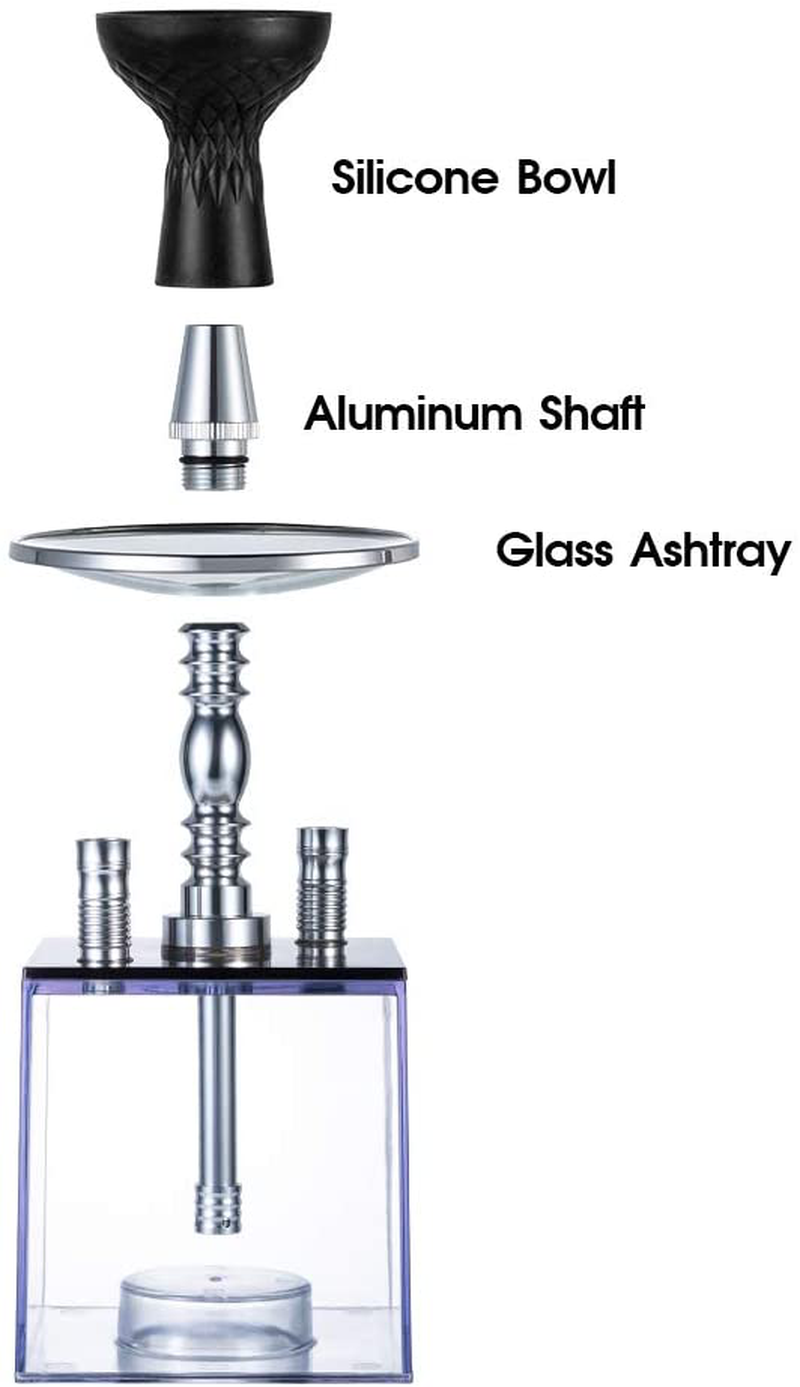 Glass Water Pipe Hookah Set / Narguile / Shisha - V-Station Store