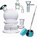 BHZT 14mm Quartz Glass Set, 100% Made of Quartz, with Silicone Container 25MM A - V-Station Store