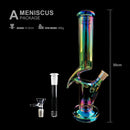 12″ Meniscus Glass Dab Rigs | Rainbow | Water Bong Pipes - V-Station Store