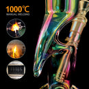 12″ Meniscus Glass Dab Rigs | Rainbow | Water Bong Pipes - V-Station Store