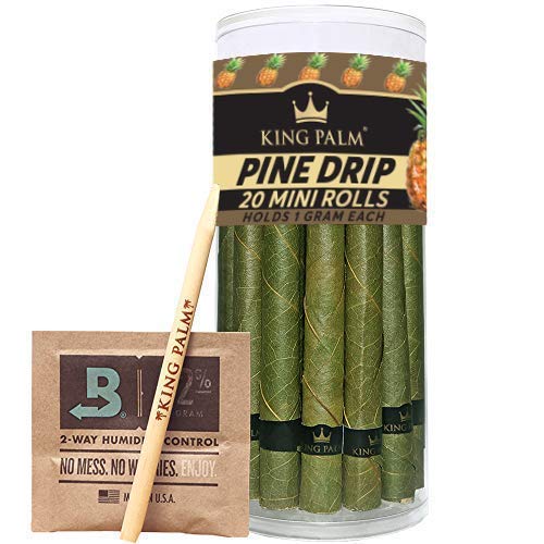 KING PALM Mini Size Blunt Wraps/Cones 20-PACK [All Flavors] | Real Leaf Rolls/Wraps - V-Station Store