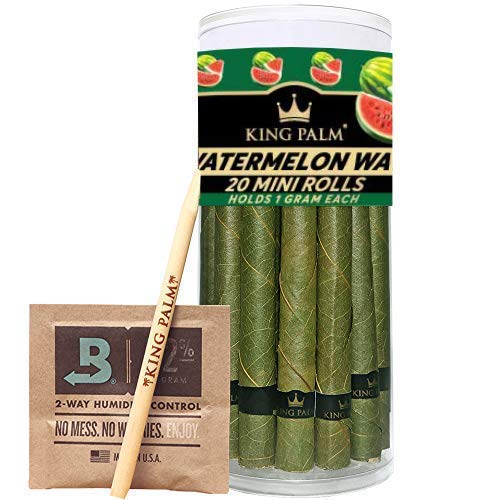 25 KING PALM Mini Size Natural Slow Burning Blunt Cones 1g - SMOKE