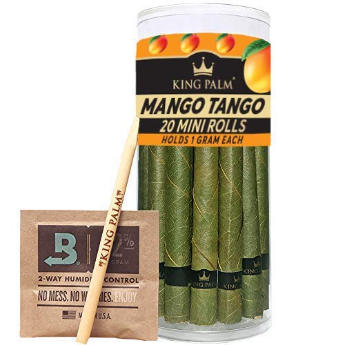 KING PALM Mini Size Blunt Wraps/Cones 20-PACK [All Flavors] | Real Leaf Rolls/Wraps - V-Station Store