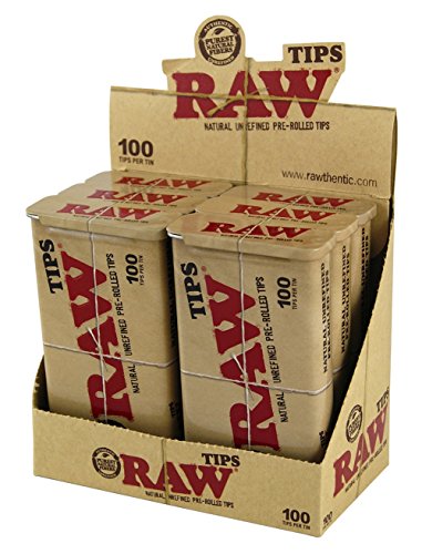 600-Pack RAW Tips | Natural Unrefined Pre-Rolled Tips - V-Station Store