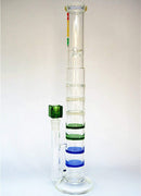 17″ Straight Glass Dab Rigs [Colored Lines] | Water Bong Pipes - V-Station Store