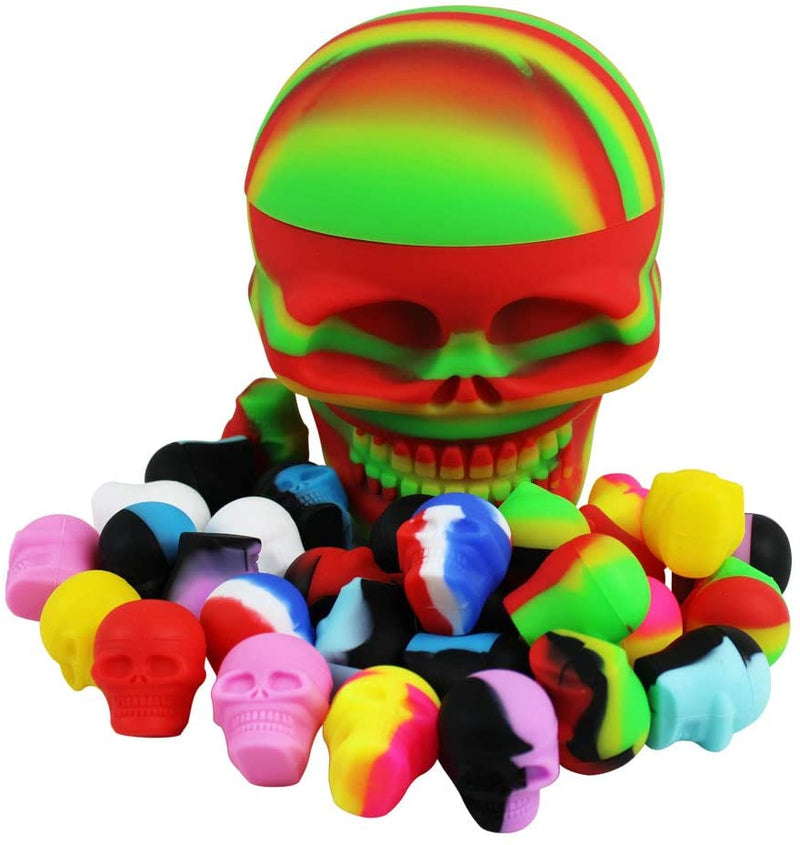 Skull Container Wax: 500ml Large Container + 30pcs Concentrate Jars - V-Station Store