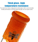 11″ Glass Dab Rigs / Beaker Bong (Bees & Flowers) | Water Bong Pipes - V-Station Store