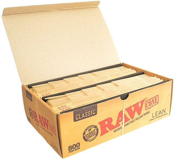 LEAN Size RAW Cones | RAW Classic Pre-Rolled/Rolling Cones - V-Station Store