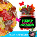 Natural Hemp Gummies: 4 OZ Fresh Fruity Gummies | Made In USA