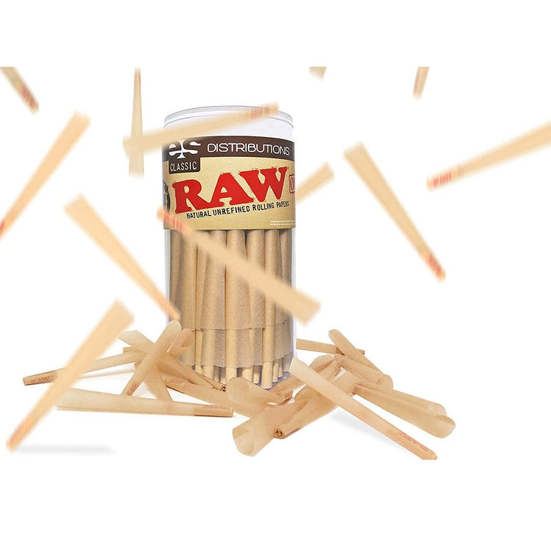 Pre-Rolled Cones & Rolling Papers 1-¼ Size RAW Cones | RAW Classic Pre-Rolled/Rolling Cones W/Tips
