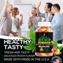 Hemp Rings Gummies: 25 Large Peach Rings | Made In USA