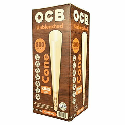 KING Size OCB Cones: 800-Pack | Virgin Unbleached Pre-Rolled Cones