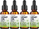 4-Pack Premium Organic Hemp Oil | 1000mg & 3000mg Of Hemp Extract