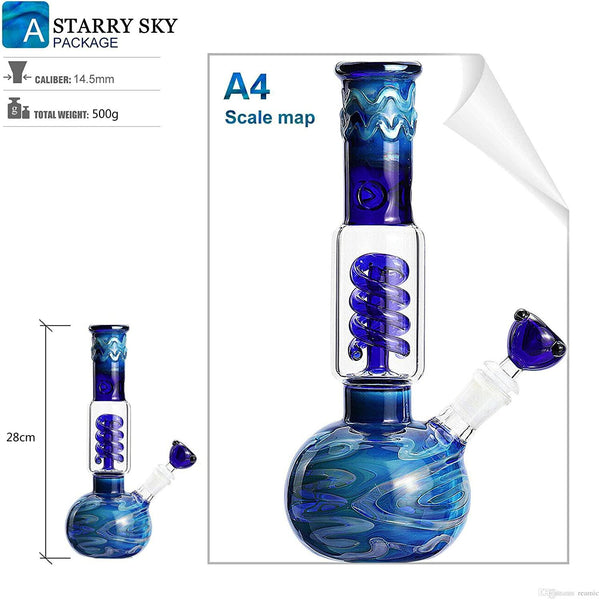 Glass Dab Rigs, Water Pipes, Bongs 11" Glass Dab Rigs / Beaker Bong [Blue Edition] | Water Bong Pipes