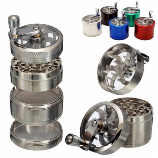 4-Layer Hand Manual Herbal Herb Mill Grinder / Stainless Steel - V-Station Store