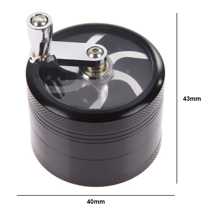 4-Layer Hand Manual Herbal Herb Mill Grinder / Stainless Steel - V-Station Store