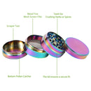 4-Layer Flower Herb Mill Grinder / Rainbow Edition - V-Station Store