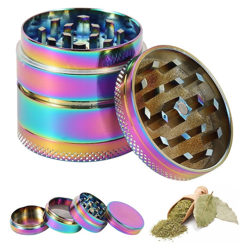 4-Layer Flower Herb Mill Grinder / Rainbow Edition - V-Station Store