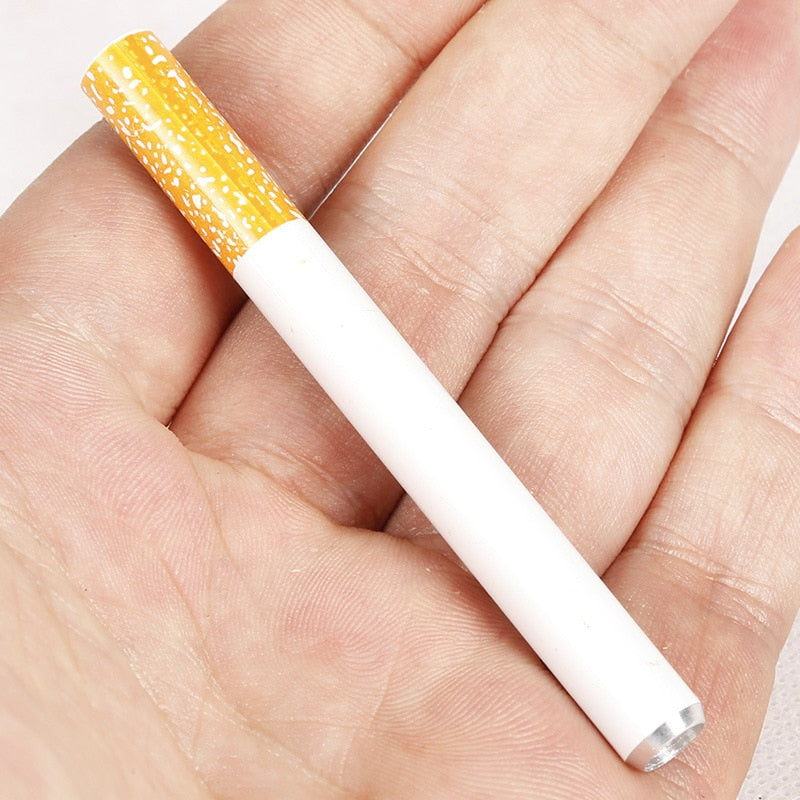 Portable Metal Aluminum Pipe (78mm 55mm) – Cigarette Shape - V-Station Store