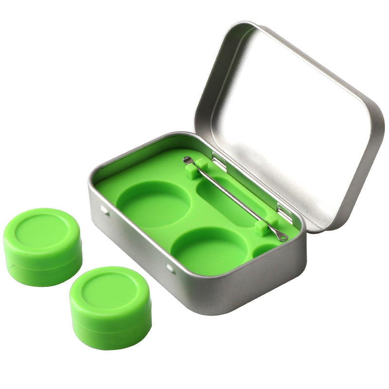 Dab Tool Set & Silicone Holder in Tin - WeedTree