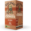 KING Size ZIG-ZAG Cones | Unbleached Pre-Rolled/Rolling Cones W/Tips