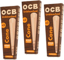 KING Size OCB Cones: 9-Pack | Virgin Unbleached Pre-Rolled Cones