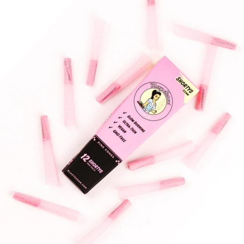 SHORTYS Blazy Susan Pink Rolling/Pre-Rolled Cones | 53-mm