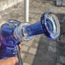 8" Glass Dab Rigs [Blue/Clear] | Water Bong Pipes - V-Station Store