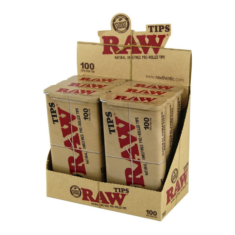 600-Pack RAW Tips | Natural Unrefined Pre-Rolled Tips - V-Station Store