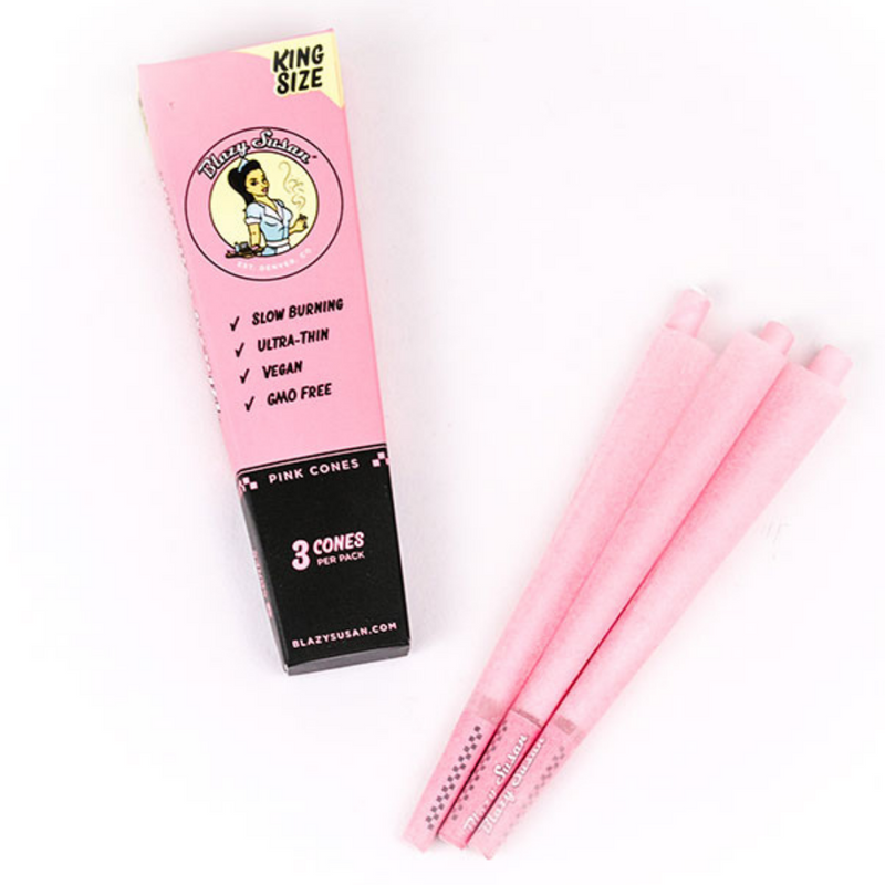 KING Size Blazy Susan Pink Rolling/Pre-Rolled Cones | 110-mm