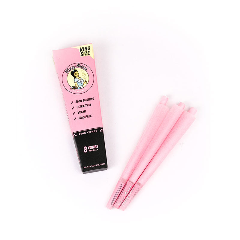 KING Size Blazy Susan Pink Rolling/Pre-Rolled Cones | 110-mm