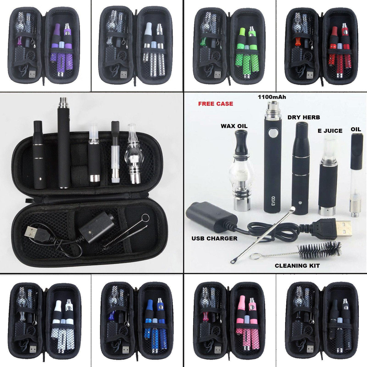 4 In 1 EVOD Starter Vape Pen Kit: Battery, Tanks, USB Charger & More 4 In 1 EVOD Starter Vape Pen Kit: Battery, Tanks, USB Charger & More