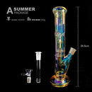 12″ Straight Glass Dab Rigs [Rainbow] | Water Bong Pipes - V-Station Store