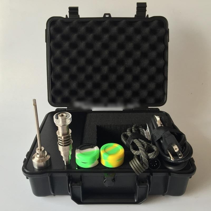 Electric E-Nail Dab Kit With Glass Dab Rig/Bong [Deluxe Hard Case] - V-Station Store