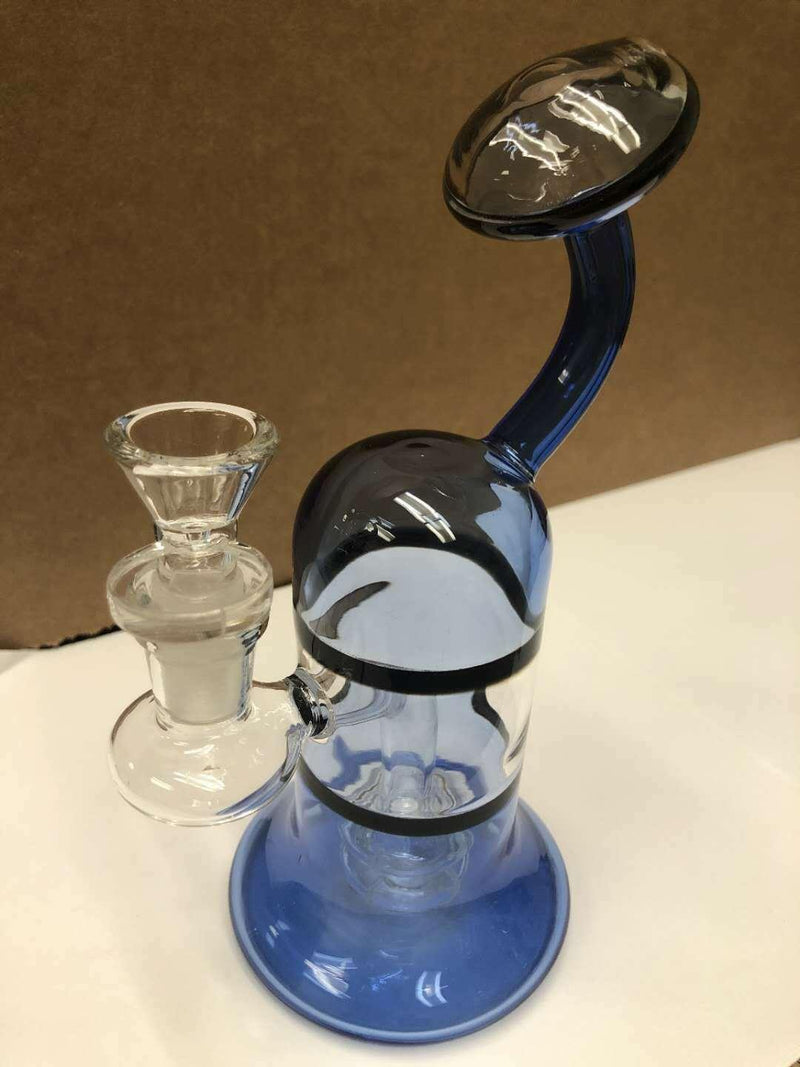 8″ Glass Dab Rigs W/ Perc. (Pink/Blue/Green) | Water Bong Pipes - V-Station Store