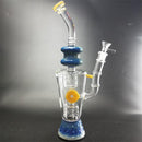 14″ Straight Glass Dab Rigs W/Color Edge Oil Rigs | Thick Water Bong Pipes - V-Station Store
