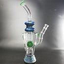 14″ Straight Glass Dab Rigs W/Color Edge Oil Rigs | Thick Water Bong Pipes - V-Station Store