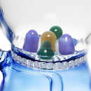 9″ Glass Dab Rigs W/ Perc. (Pink/Blue/Green) | Water Bong Pipes - V-Station Store