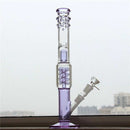 15″ Straight Glass Dab Rigs W/ Spots [Purple] | Water Bong Pipes - V-Station Store
