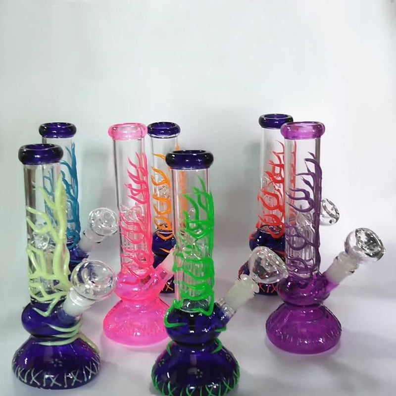 Home page 10″ Fluorescent Glass Dab Rigs / Beaker Bong | Water Bong Pipes