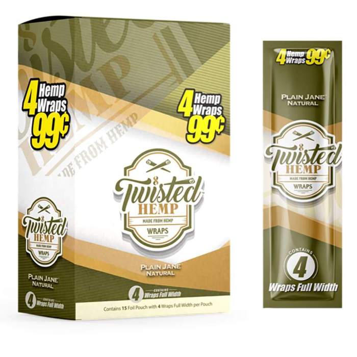 60-Wraps: Twisted Hemp Wraps | Plain Jane Natural Flavor